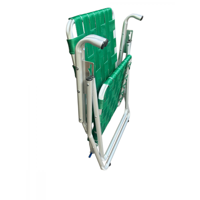 Reposera aluminio 5 posiciones Verde