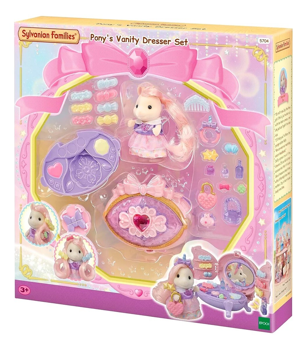 Sylvanian Families Set Tocador De Princesa Pony Muñecas 5704 