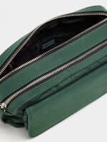 Bolso Bandolera De Nylon Con Solapa verde