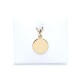 Medalla en oro 18k lisa redonda. Diametro 12mm Medalla en oro 18k lisa redonda. Diametro 12mm