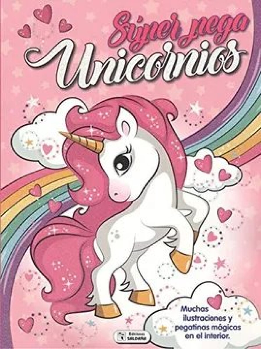 SUPER PEGA UNICORNIOS CELESTE 