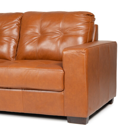 Rinconera Fargo - Cuero Básico - Chaise Izquierdo 457 (Brandy)