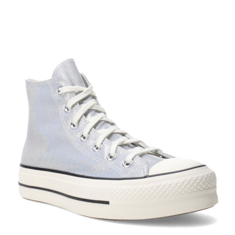 Championes de Mujer Converse Ctas Lift Hi Blanco - Plateado