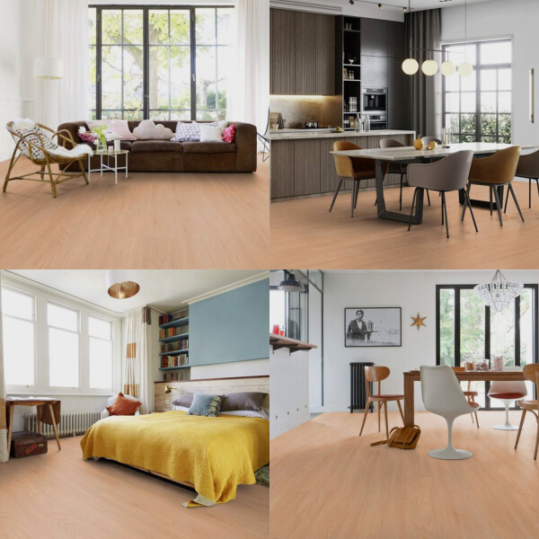 Piso Flotante Vinilico Adhesivo Resistente Simil Madera M2 Variante Color Marron Claro 2