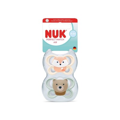 Chupete Nuk Perfect Match Air Silicona Talle 0 2 Uds. Chupete Nuk Perfect Match Air Silicona Talle 0 2 Uds.