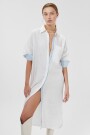 Island Linen Midi Dress Blanco