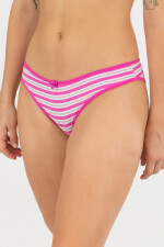 Bikini algodón lycra rayado Rosado
