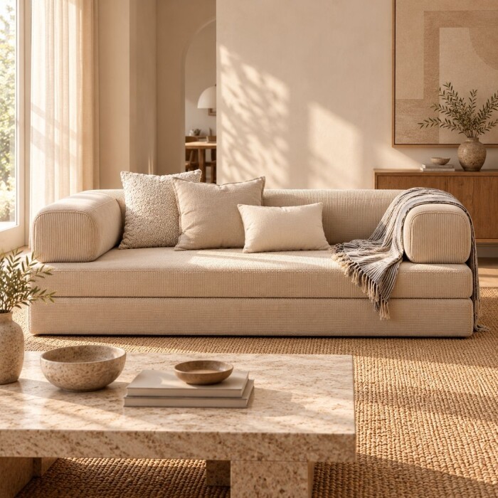Sillón Cama Teddy Beige