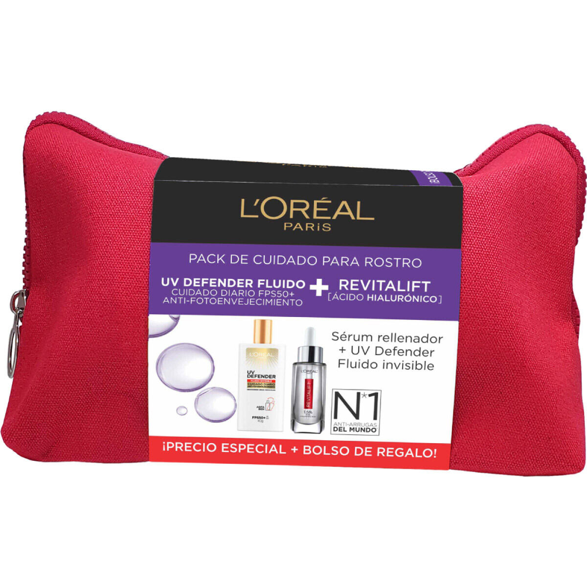 Loreal Pack UDefender + Revitalift Ha Serum 