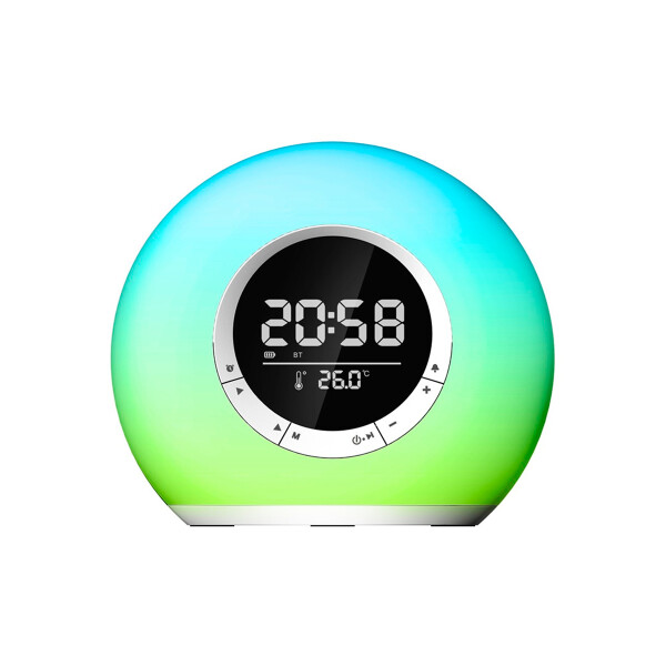 Parlante con reloj digital y luz led regulable Parlante Con Reloj Digital Y Luz Led Regulable