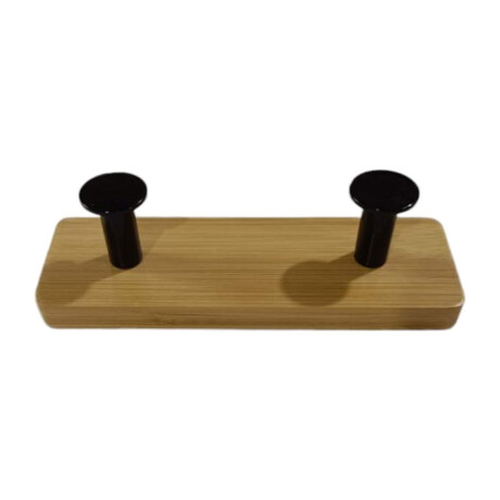 Perchero de Pared Mdf 2 Ganchos Negro