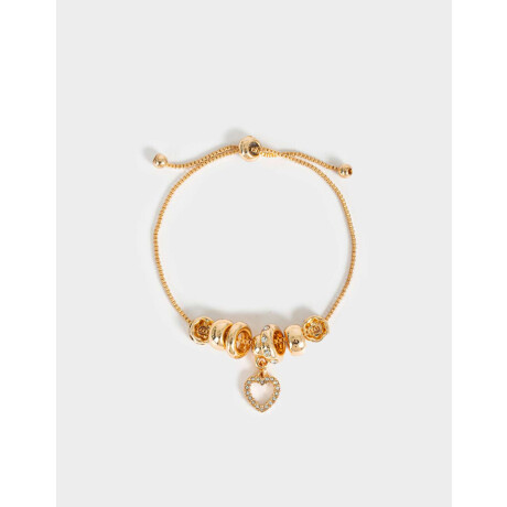 Pulseras Flexibles Con corazón Dorado