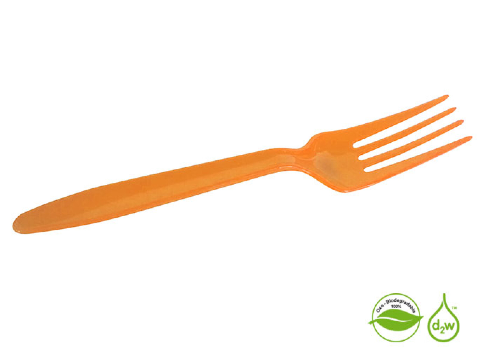 Tenedor Biodegradable x10 Unidades - Naranja 