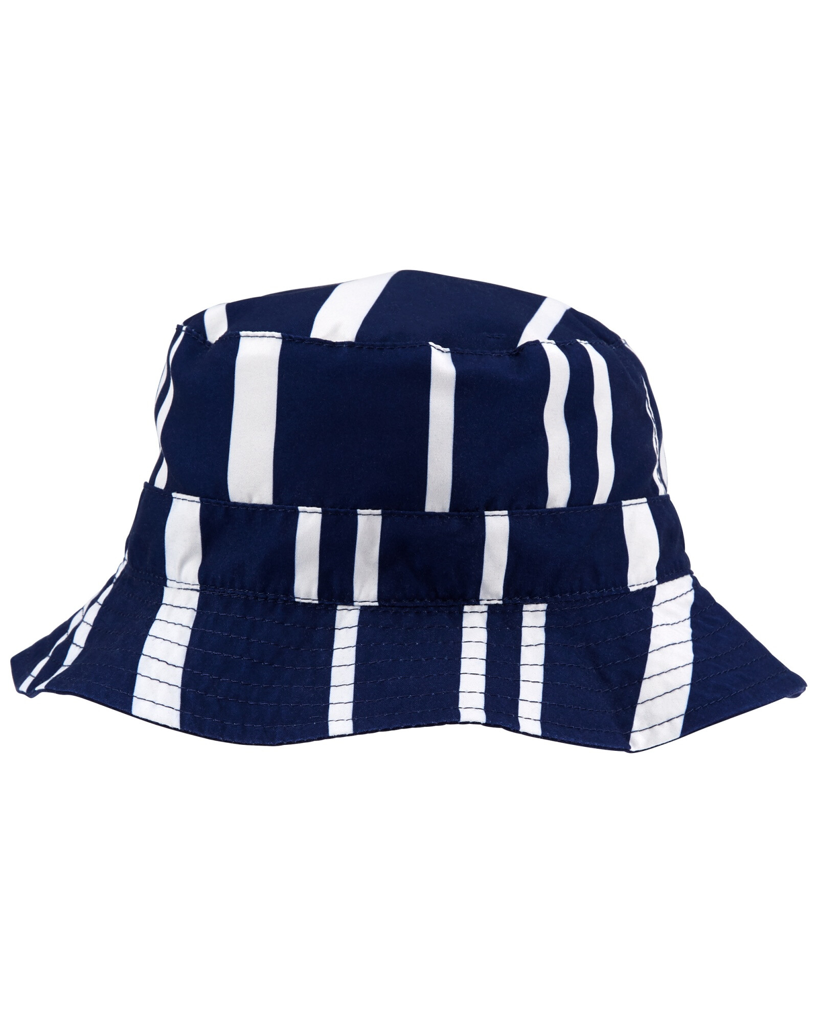 Gorro reversible de algodón con protección UPF 50+ diseño a rayas Gorro reversible de algodón con protección UPF 50+ diseño a rayas