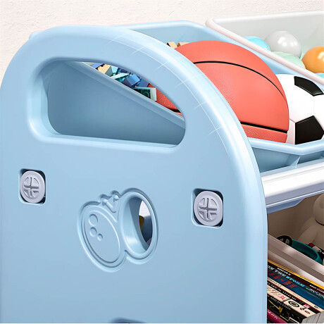 Organizador Estantería 6 Cajones Juguetes P/niños Celeste