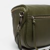 Bandolera Soft en Cuero Graneado Verde