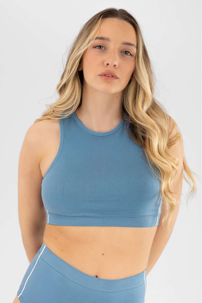 Soutien top hibisco - Azul 