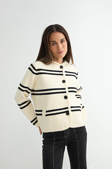 ABRIGO MARGARITA C/CAPUCHA Crema