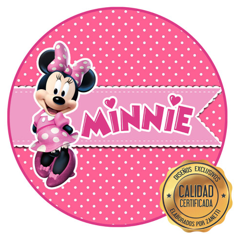 Lámina Minnie Lunares Rosa Red.