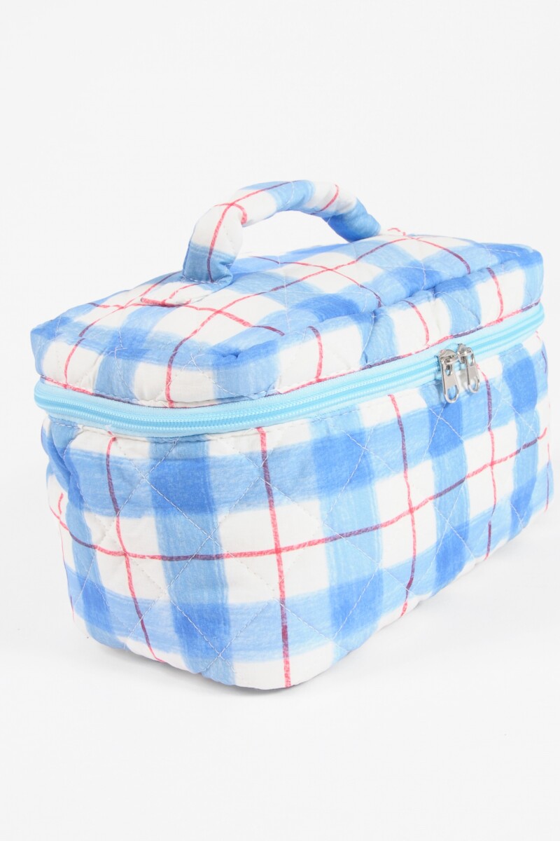 Estuche organizador cuadrillé multicolor