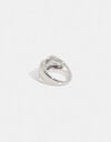 Anillos Medianos y Grandes Metal Anillo De Corazón - Plateado Rodio