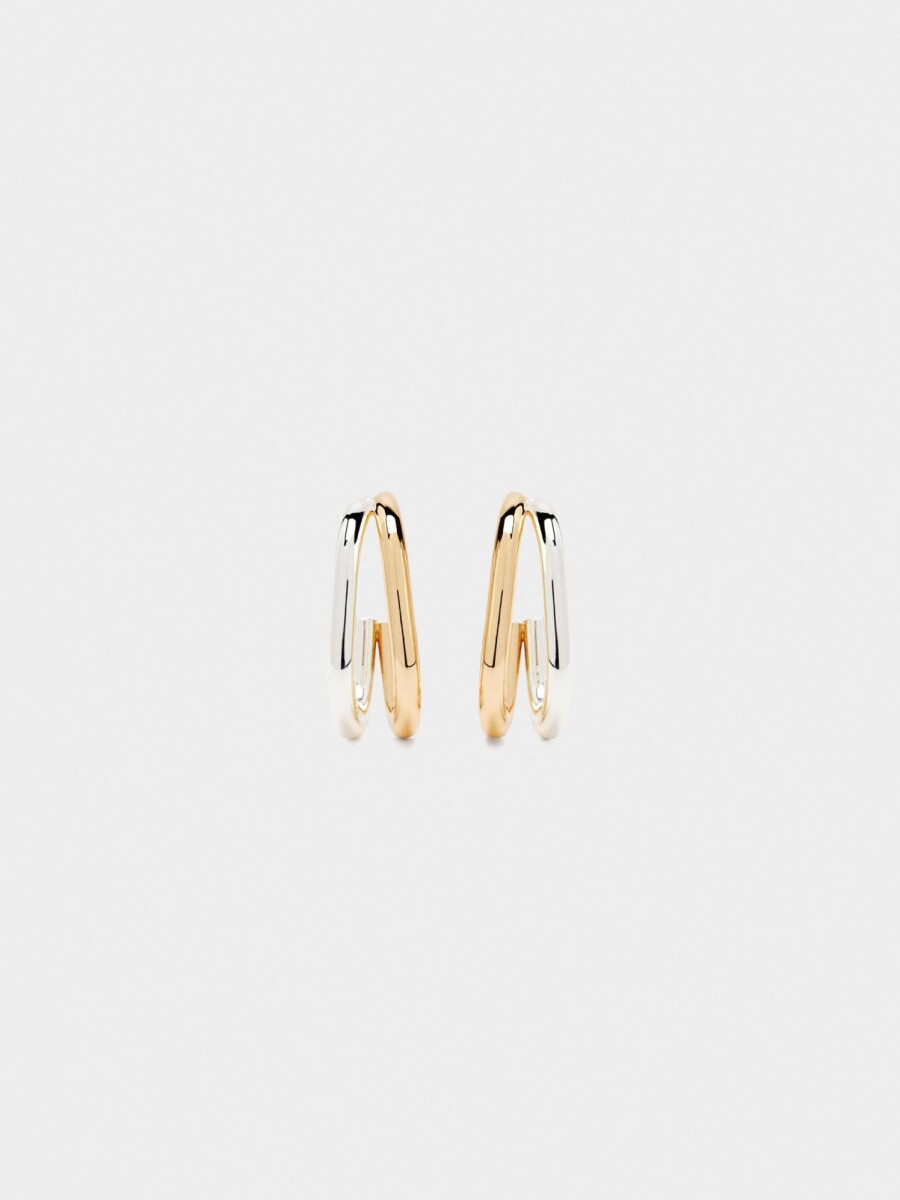 Pendientes Bicolor Efecto Doble bicolor