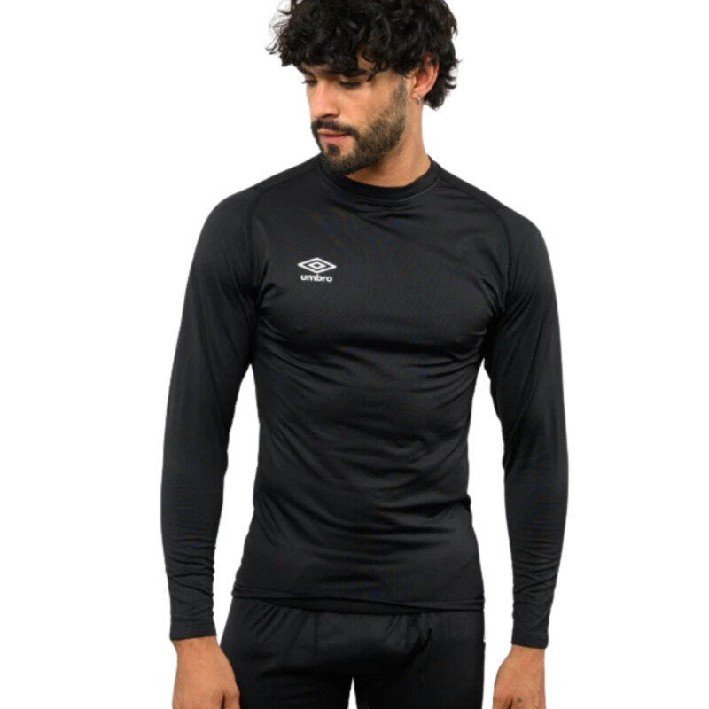 Remera Manga Larga Térmica Umbro Brush Hombre 20103813 Negro