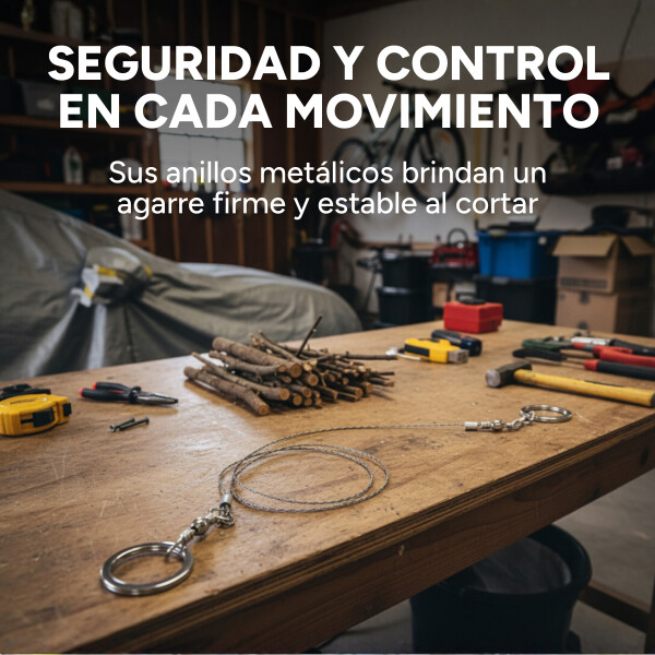 Sierra De Cuerda Manual Para Exteriores De 1 Metro Camping PLATEADO