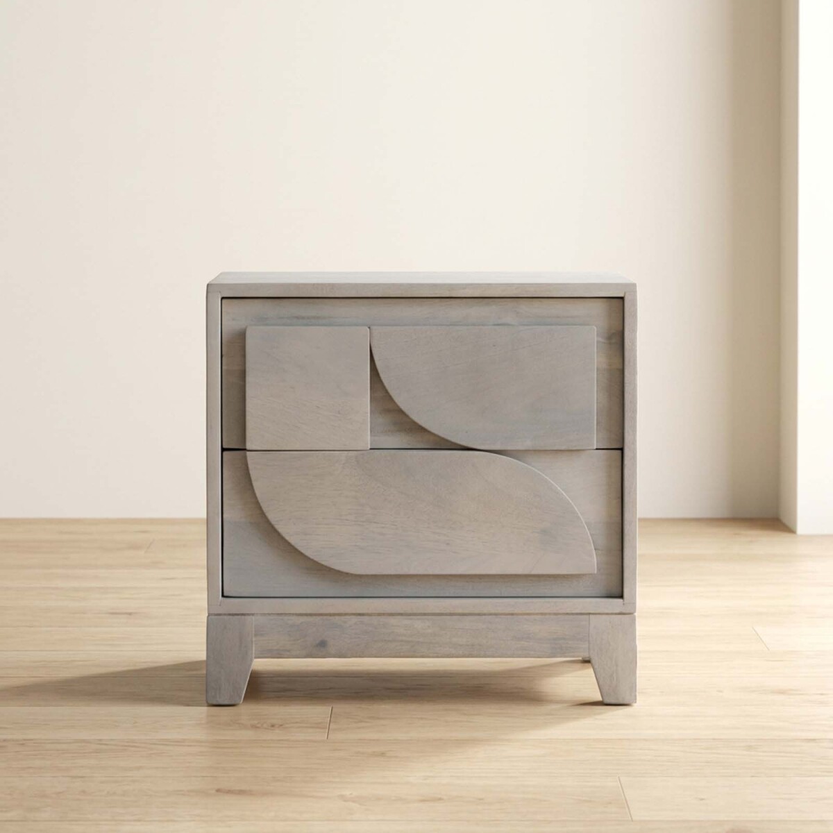 MESA DE LUZ - MADERA-DE-MANGO NATURAL-BEIGE 2C FREYA 