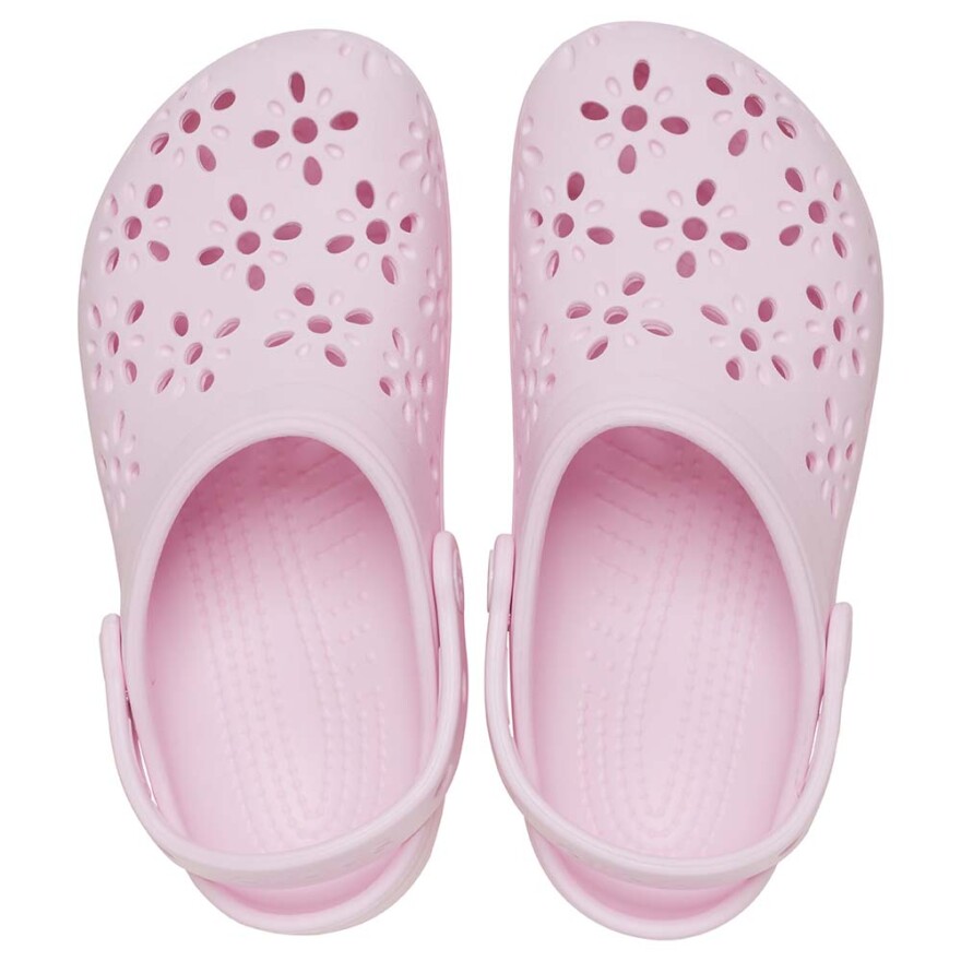 Crocs Classic Floral Cut Out Clog K - Niños Pink Milk