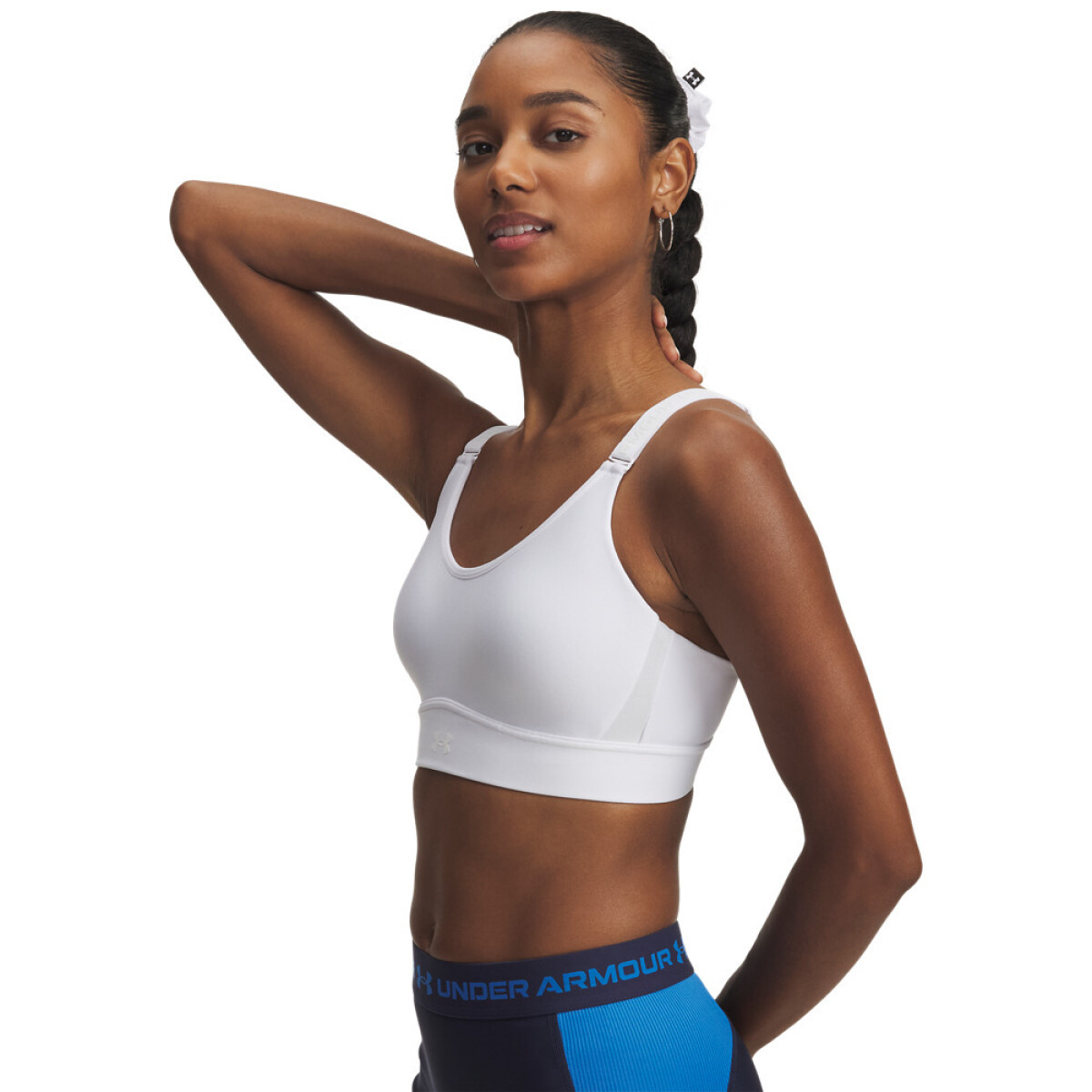 UA Infinity Mid 2.0 Bra-GRN - WHT-101 