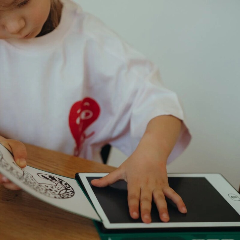 KIDYDRAW-MINI Mini Pizarra Led Con Libro Y Actividades - Animales Del Mundo