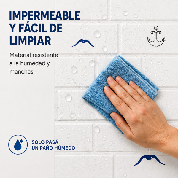 Revestimiento Autoadhesivo Pared Infantil X40 Calidad Variante Nautico