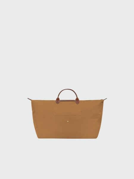 Longchamp -Bolso de viaje plegable con cierre y asa corta, Le pliage Beige