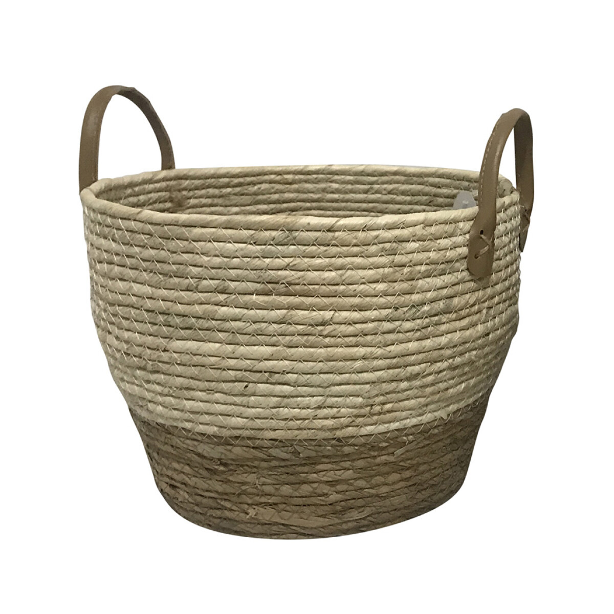 CESTO TEJIDO 27X23CM BLANCO/BEIGE 