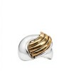 Anillo Tres Líneas Plata y Oro- AN6003 sinpiedra