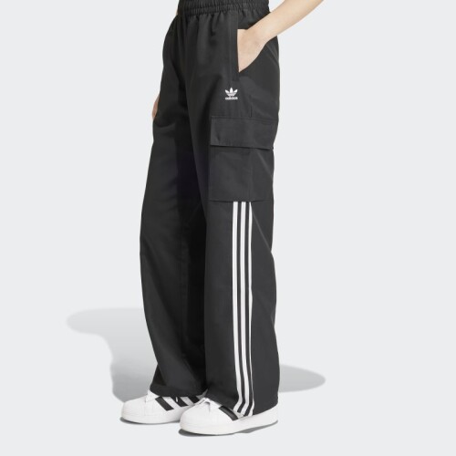 Pantalón Adidas Cargo Adicolor 3 Rayas Negro
