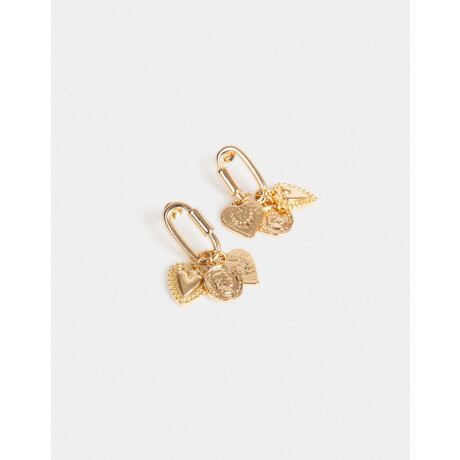 Aros Colgantes Multi Dijes Dorado