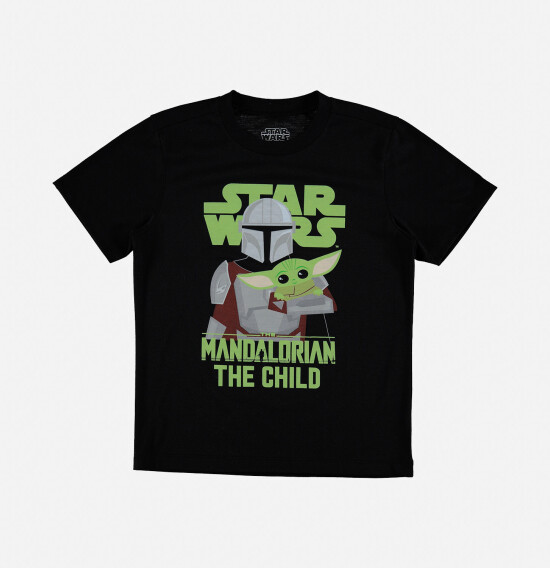 Camiseta niño Mandalorian NEGRO