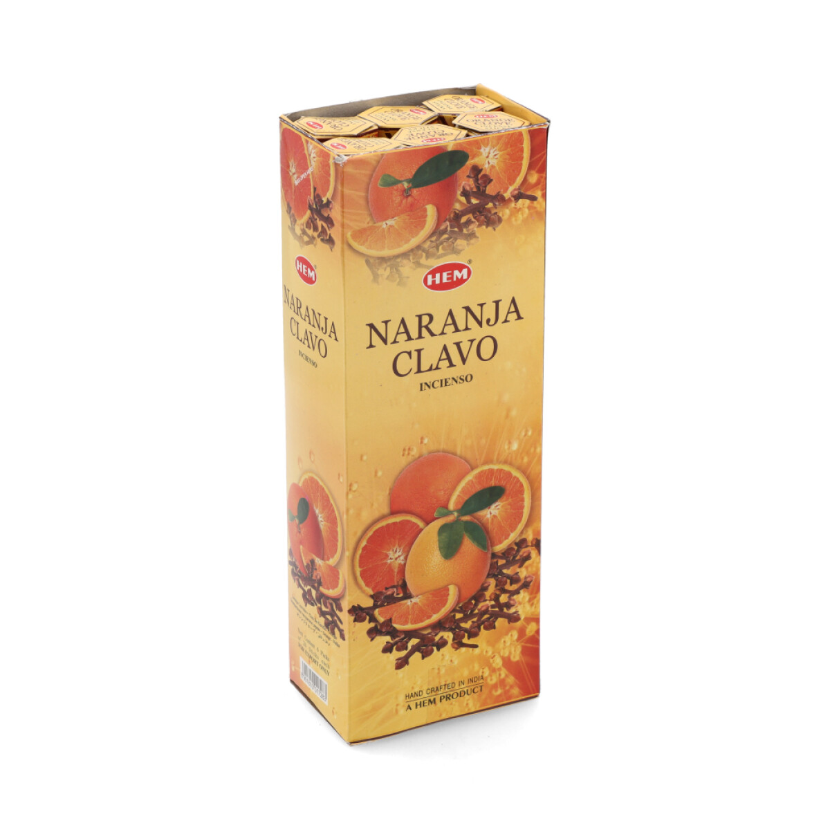 INCIENSO HEM CAJA HEXAGONAL X6 - Naranja/clavo 