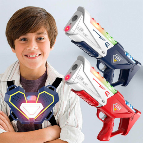 Set X2 Armas Laser Infrarroja Con Sensor y Chaleco Jug013129-m1
