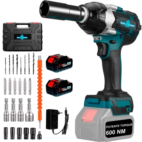 Llave de Impacto a Batería Ecodrop 600NM 2 Baterías 001