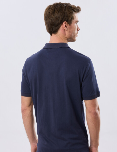 REMERA POLO LISA JERSEY Azul Oscuro