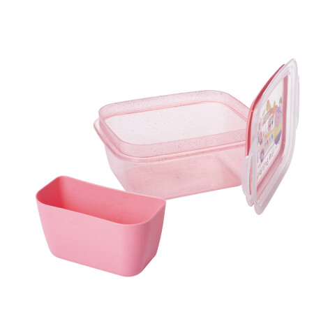 Pote Plástico Peppa Pig Con Traba y División 630 ml U