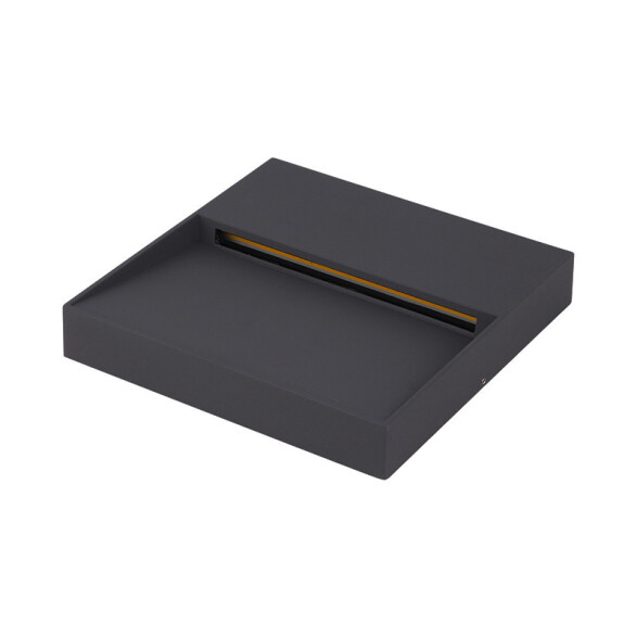 Lámpara de pared LED IP65 negro 6W luz cálida 90° IX4826