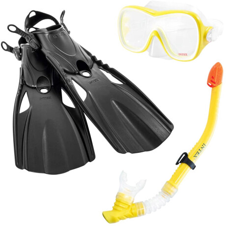 Set Snorkel+ Patas De Rana+ Mascara Intex P/ Adulto Inx055658