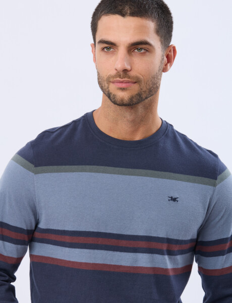 REMERA RAYADA Azul