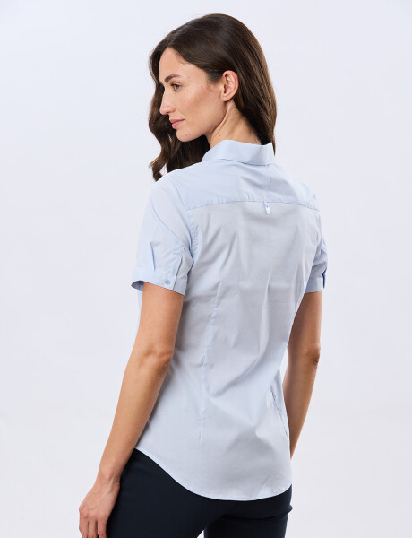CAMISA RAYADA Celeste