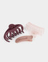 Accesorios Pelo Set por 3 Set De Broches - Rojo Burdeaux