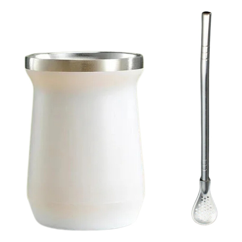 MATE DE ACERO INOXIDABLE TERMICO DOBLE CAPA 280 ML MATE DE ACERO INOXIDABLE TERMICO DOBLE CAPA 280 ML